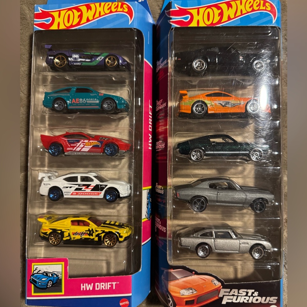 Hot wheels Fast & Furious Die-Cast Toy Cars Set + HW drift